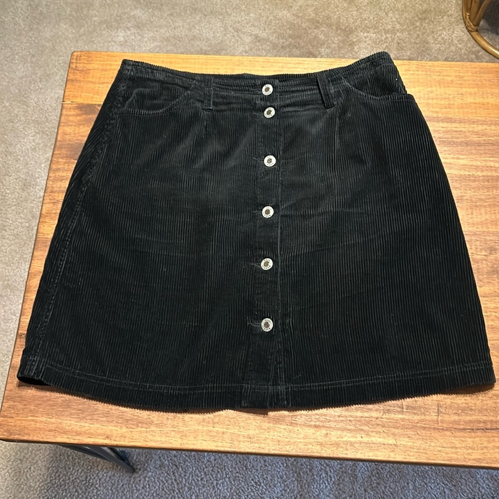 Paul Harris Denim 90s Vintage black corduroy skirt